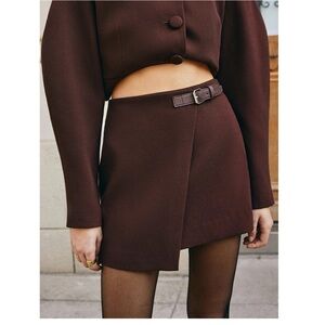 Commense NWT Belted Zipper Skirt